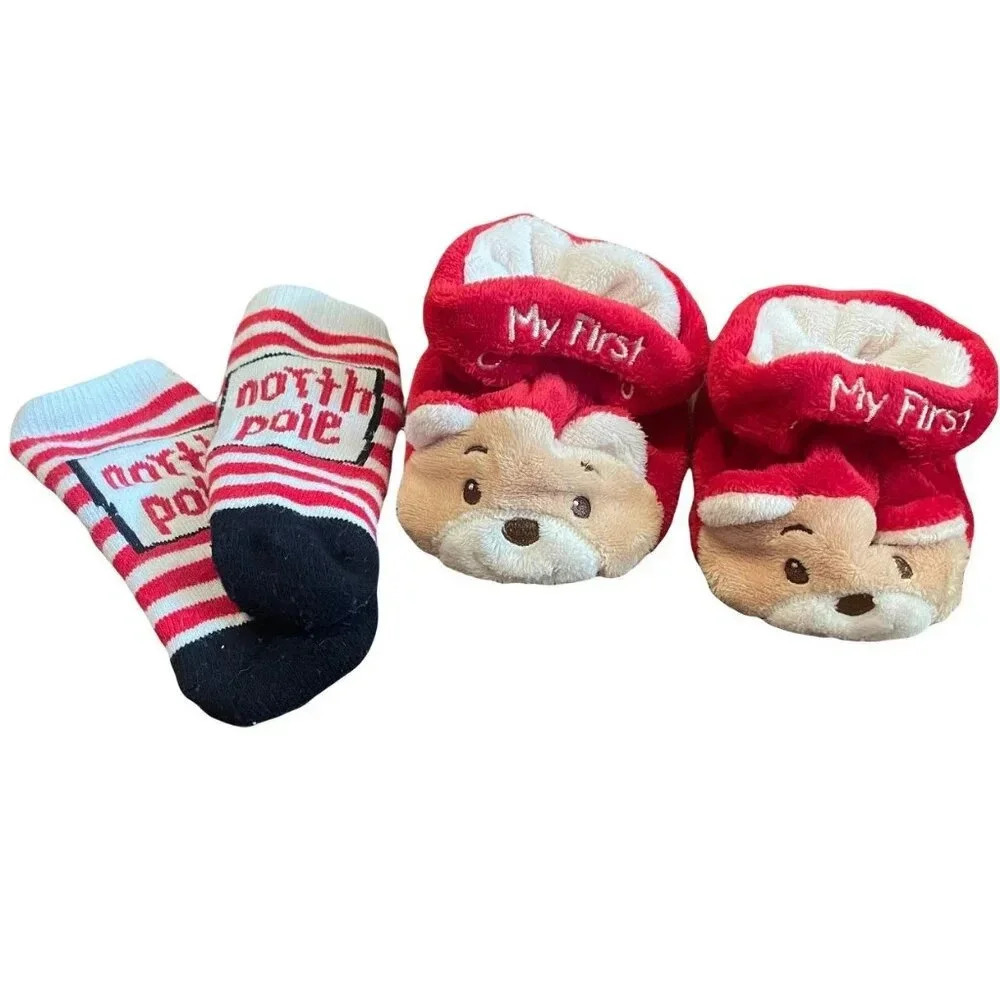 Dan Dee My First Christmas Socks & Booties Set Size 1-2 Infant
